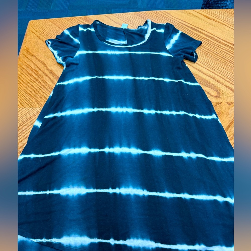 Navy tie dye dress
